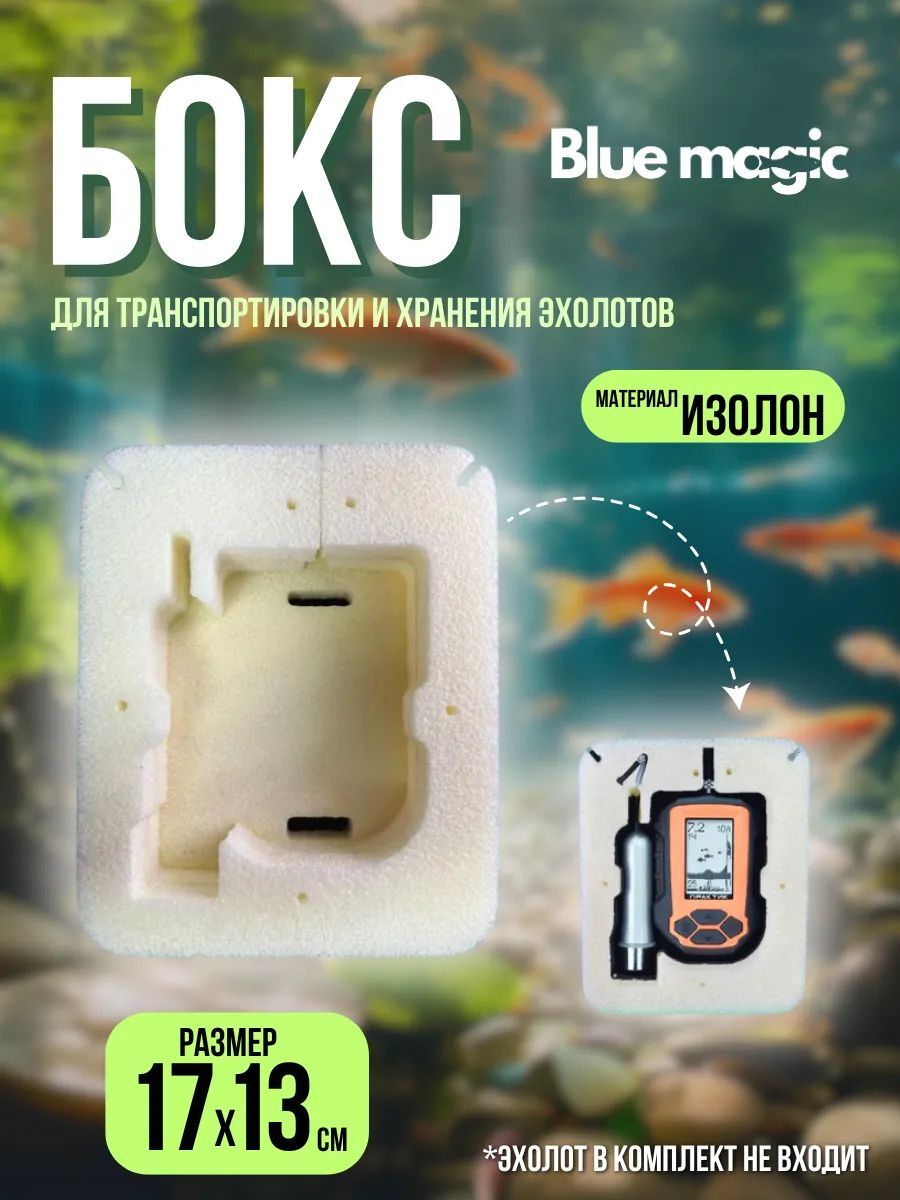 Бокс для эхолота Blue Magic/ Унибокс для хранения и транспортировки эхолота / Универсальный чехол